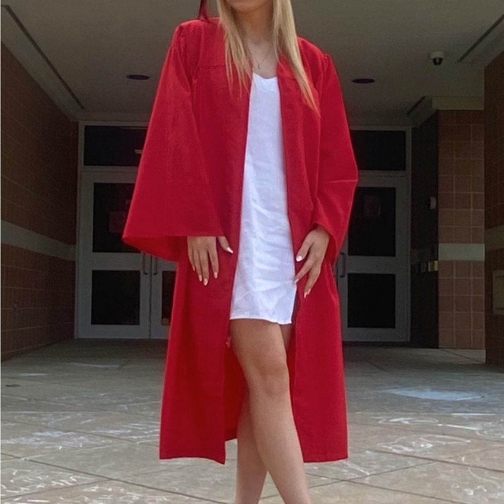 White graduation dress